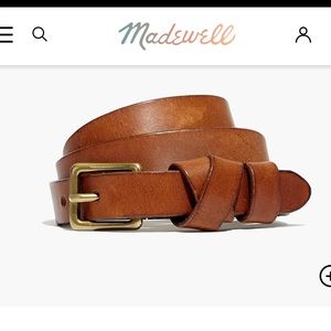 Madewell Leather Crisscross Skinny Belt